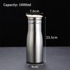 Large Capacity Stainless Steel Cold Water Jug 1000ml Heatproof Jug  Refrigerator Storage