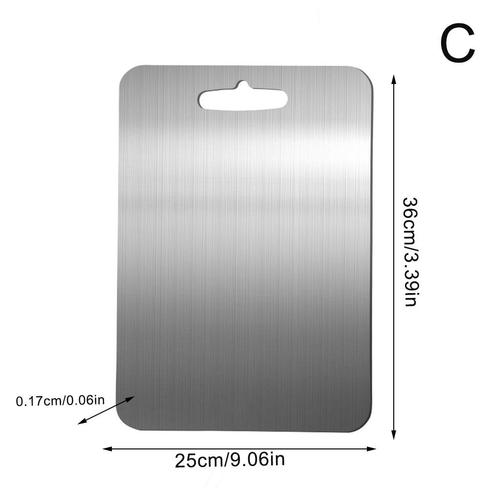 Разделочная доска из нержавеющей стали 304 толщиной 0,17 см, антибактериальная, устойчивая к плесени, бытовая разделочная доска, кухонная доска для замешивания теста