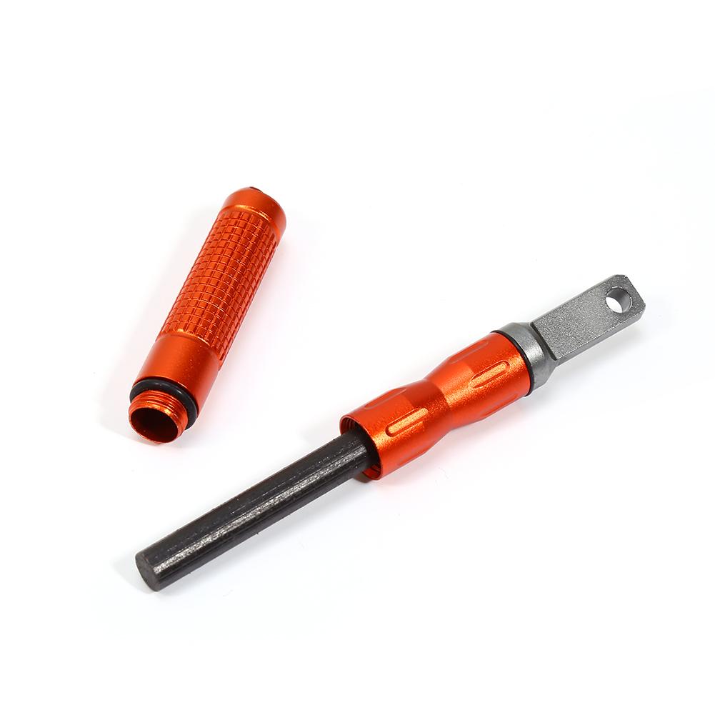 Открытый лагерь выживания EDC сплав водонепроницаемый магниевый кремень CNC снаряжение карман (оранжевый)