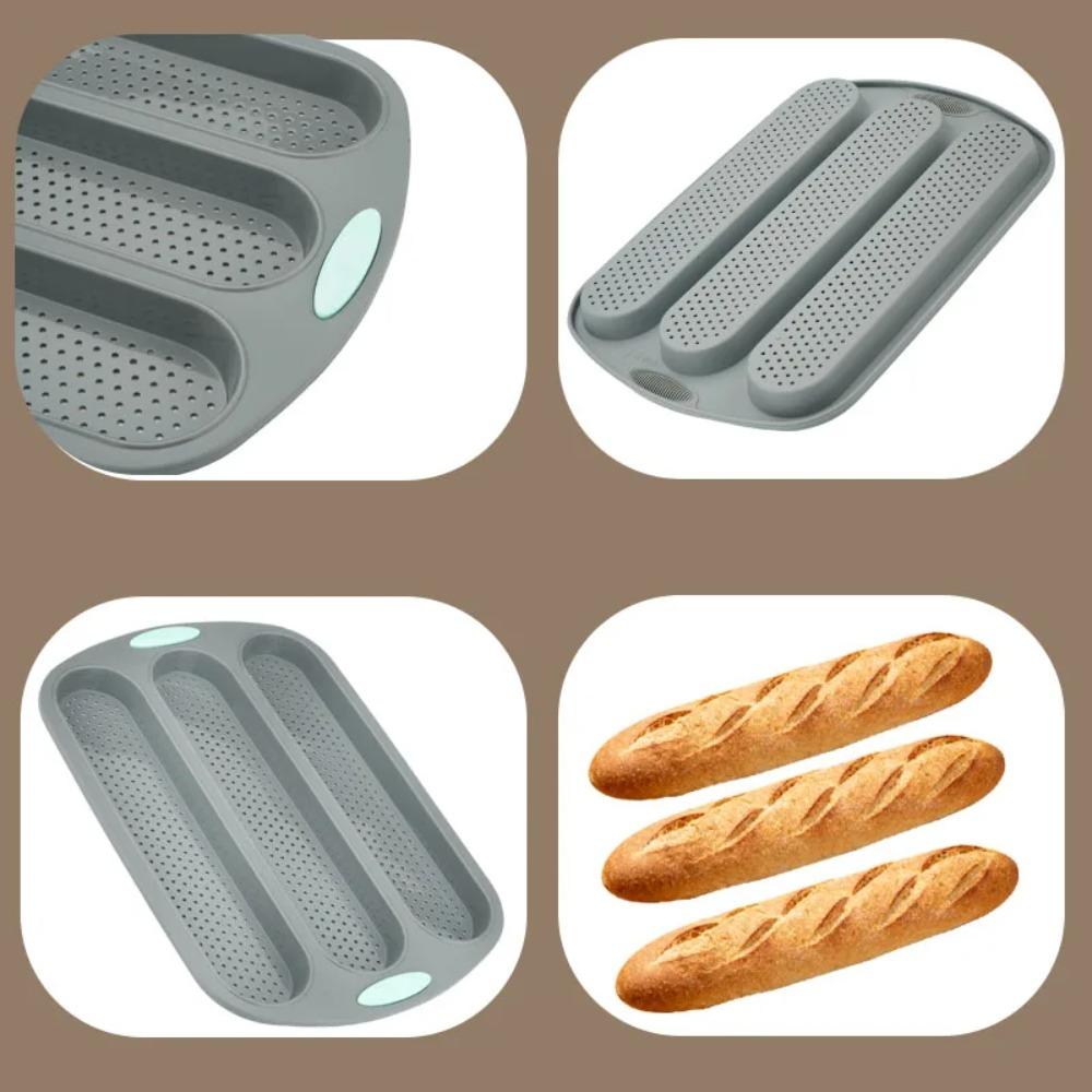 Household Non-stick Silicone Bread Pan Anti-scalding Heat-resistant Baking Mold Easy Release Rectangular Baking Tray Oven