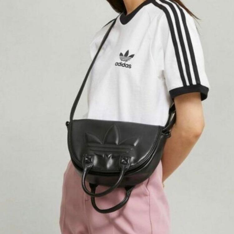 adidas Оригинальная женская сумка через плечо из полиуретана, обычная, черная IT7378