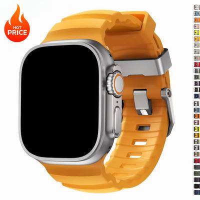 Силиконовый ремешок для Apple Ultra 3 2 1 49MM Спортивный ремешок для Iwatch Series 11 10 9 8 SE 3 46мм 45ММ 41ММ 44ММ 42ММ Дышащий ремешок