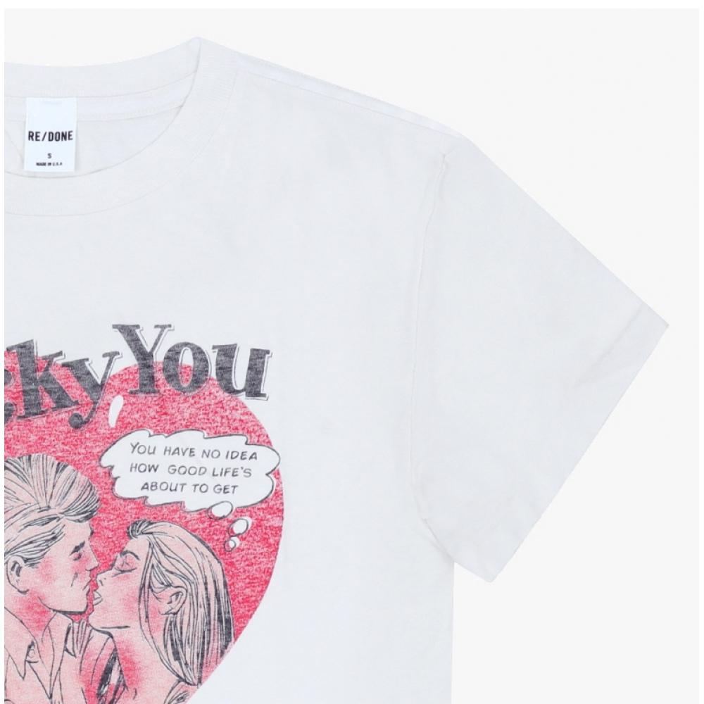 Re Done Women S clASSic LUcky U Tee 024 02wcgt269 A