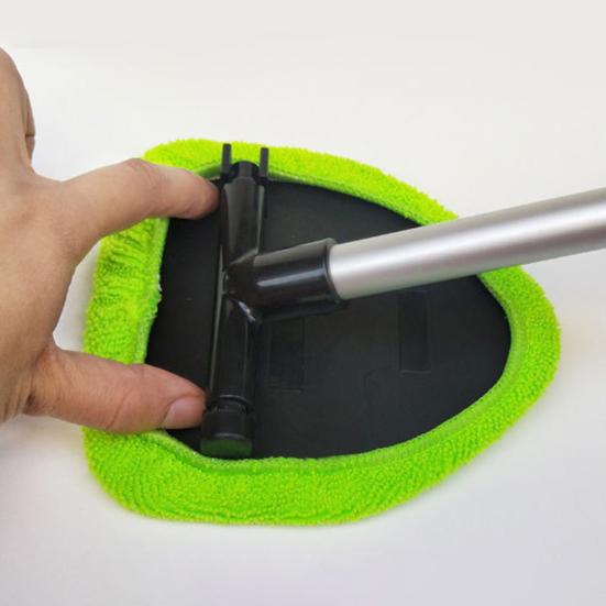 Инструмент для чистки лобового стекла Щетка для чистки автомобиля Выдвижная палка для чистки лобового стекла Очиститель автомобильных окон Ткань из микрофибры Щетка для мойки автомобиля