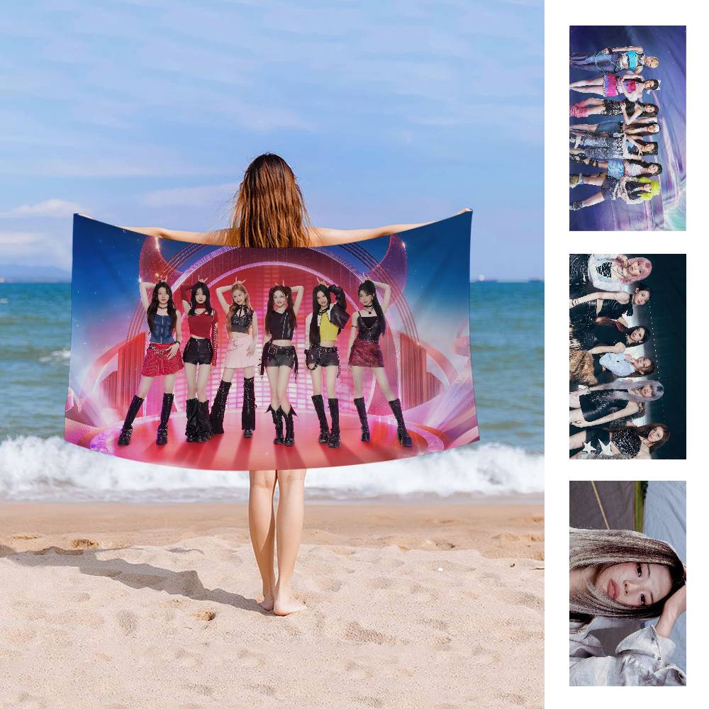 K-pop группа B-Babymonster Пляжное полотенце Цветные полотенца для ванной для девочки Микрофибра Быстросохнущее Без песка Пляж Йога Спа Тренажерный зал Бассейн