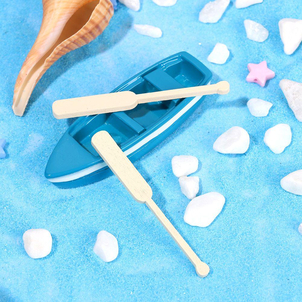 Home Decor DIY Micro Landscape Boat Sea View Ornaments Paddle Mini