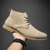 Fashion Men's Suede Leather Ankle Boots Wide Width Pointed Toe Mid Calf Boots European Style Casual Comfortable Non-Slip Fashion Shoes