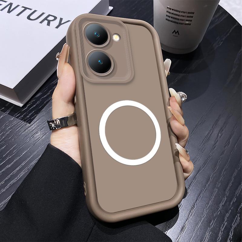 Чехол для телефона Vivo Y27 Y28 Y36 Y28S Y28E Y35 Plus Y36i Y36C Y37 Y55T Y78M Y77T Мягкий силиконовый чехол Coque с магнитной наклейкой