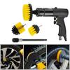4Pc Electric Drill Brush Kit Cleaning Brush Nylon Scrubber Brush For Carpet Glass Car Tires Bathroom Toilet Cleaning Tools Floor
