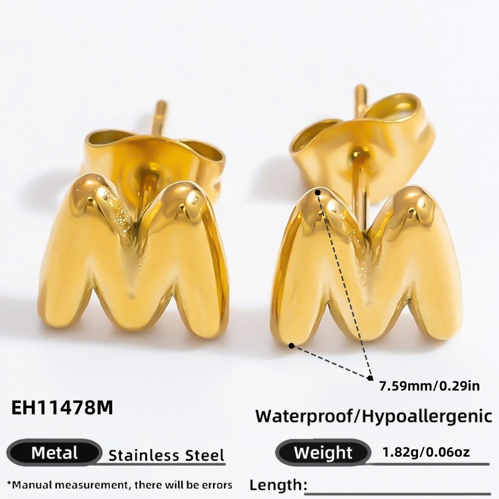 Earrings Electroplated 18k Gold Earrings, Light Luxury, Non-fading, High-end Women's Autumn and Winter Earrings and Studs