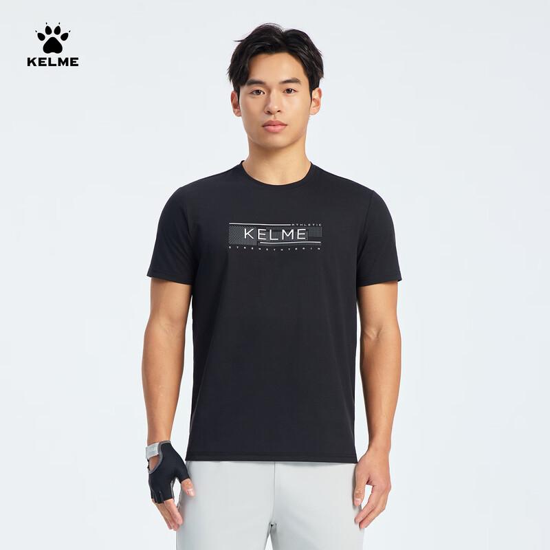 Мужская тренировочная футболка KELME из материала с ощущением хлопка, быстросохнущая