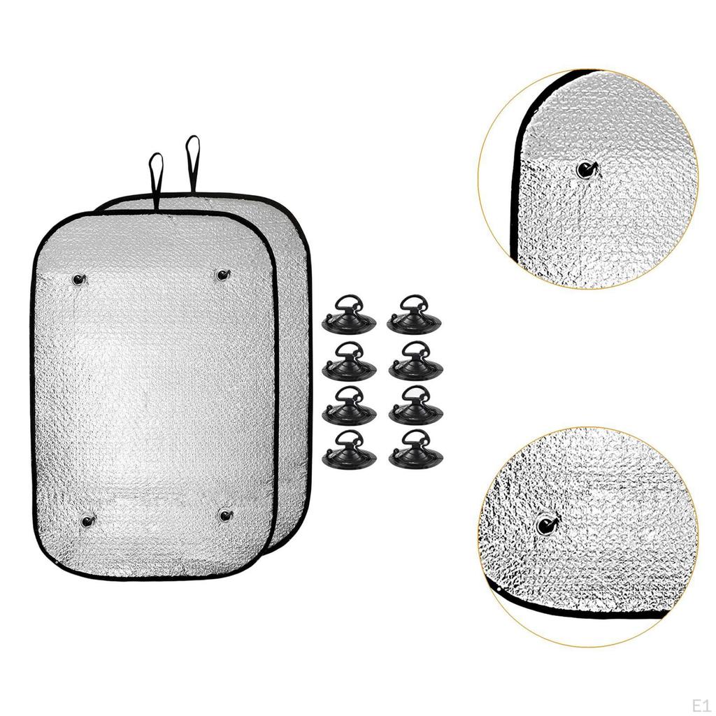 2 шт. солнцезащитный экран для двери автофургона с 8 присосками практичный