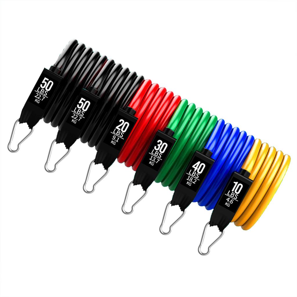 11Pcs Resistance Bands Set Door Anchor Leg Strap 200lb Multifunctional Fitness Set for Home Gym Office