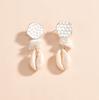 Fashion Natural Random Shell Irregular Stone Alloy Ladies Earrings