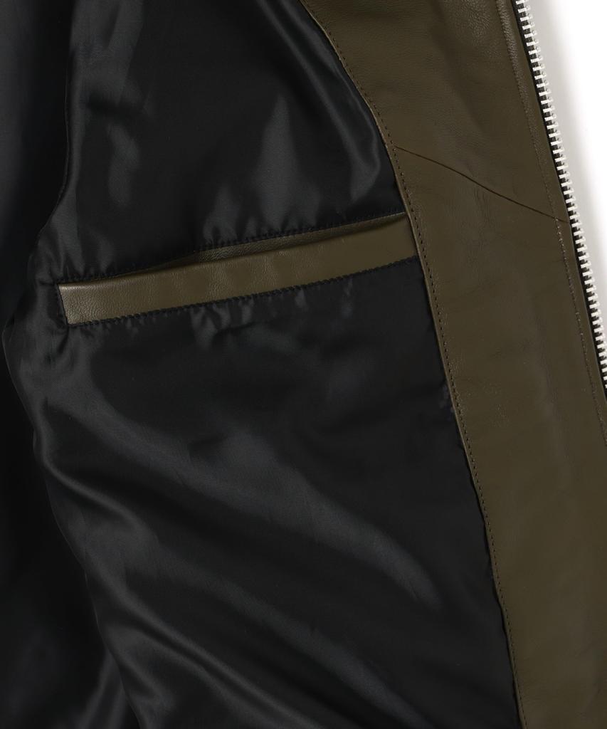 LEATHER MILITARY RIDERS JACKET M 310 Olive [Avirex] Men's 783-5150010