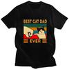 Mens Premium Tshirts Best Cat Dad Ever Paw Fist Bump Fit Vintage Cotton High Quality Black Casual Korean Fashion New Tshirt Tops