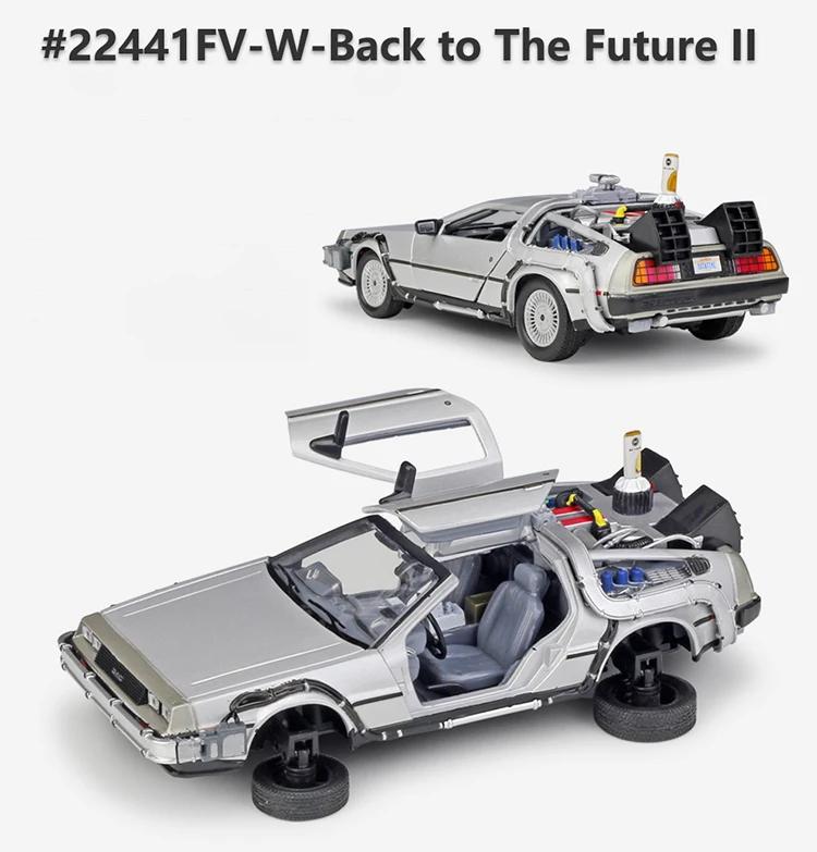 ВЕЛЛИ 1:24 литая под давлением модель автомобиля из сплава DMC-12 Delorean «Назад в будущее», машина времени, металлическая игрушечная машинка для детей, коллекция игрушек в подарок
