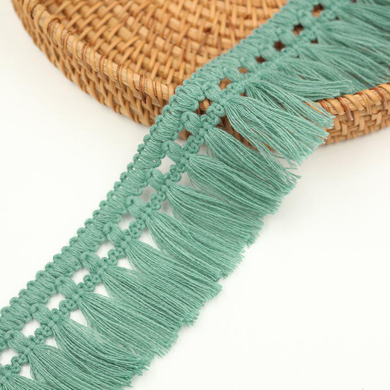 Plaid Fringe Polyester Lace Trim for Skirts, Tablecloths, DIY Bags, and Hat Accessories