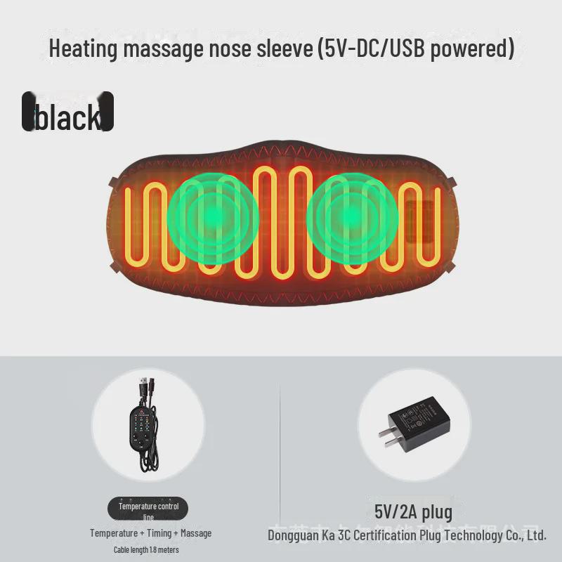 Маска для носа с подогревом: Снимает зуд и заложенность носа, защищает от пыли и аллергии, обеспечивает теплое сжатие, помогает в профилактике простуды.