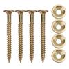 4 Sets Guitar Neck Joint Bushing Set Metal Ferrule Bolt with Screw Accessory for Electric BassGold