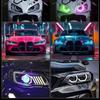 Hexagon Angel Eyes Halo Rings Retrofit Headlight Colorful Angel Angel RGB Eye Lights Led Univer V2O1