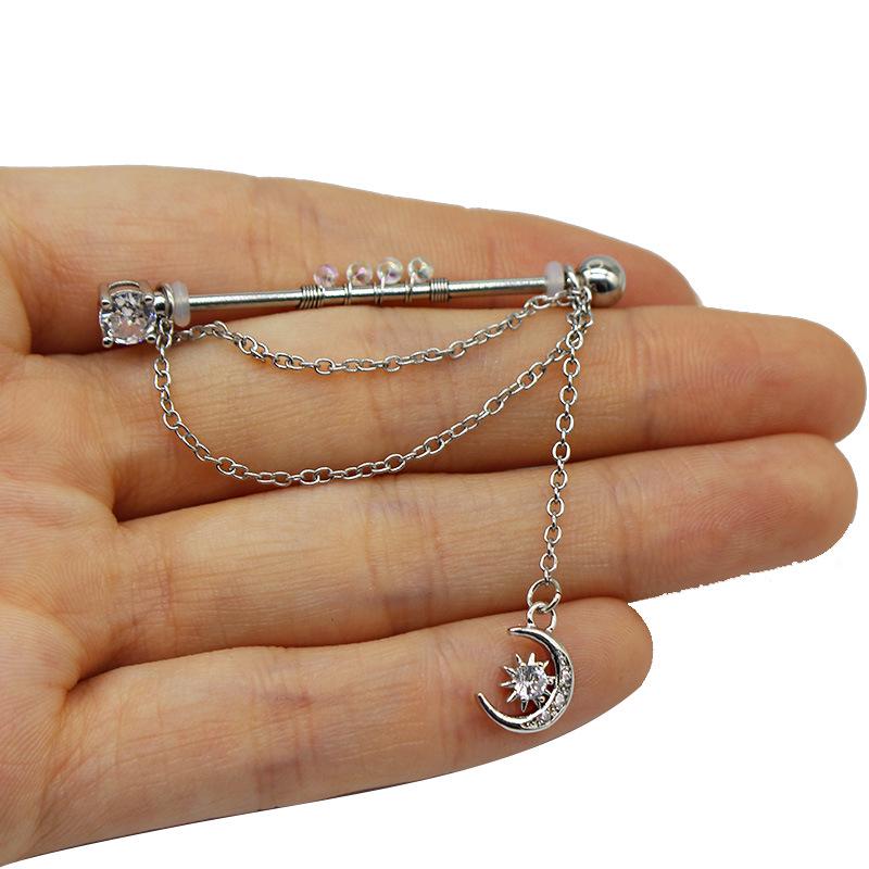 Gaibei Европейский и Американский Трансграничный Пирсинг Уха Перемычки и Кости Цепочки Ногтей