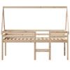 High Bed with Roof 80 x 200 cm Solid Pine Wood