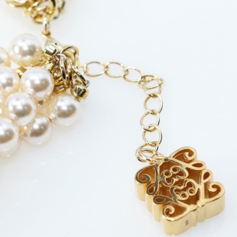 jewelCOUNTY Volume Braids Pearl Anagram Bracelet[Cream]