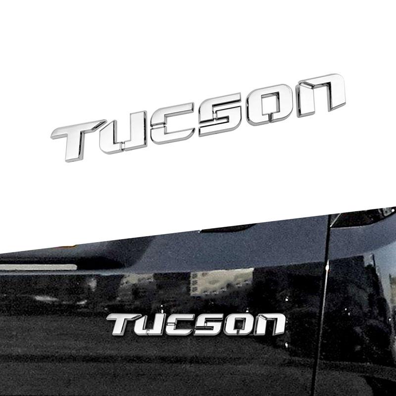 3d ABS Chrome Black Logo Tucson Emblem Letters Nameplate Decal Car Bag Badge For Tucson Sticker Accessories