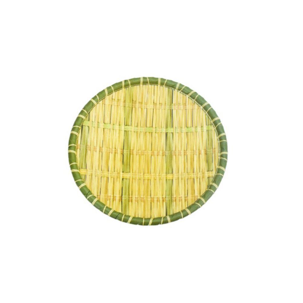 Creative Imitation Bamboo Weaving Hot Pot Vegetable Plate Melamine Multiple Styles Barbecue Plate Green Serving Plate Restaurant
