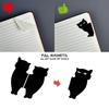 6Pcs Adorable Black Cat Magnetic Bookmark Lightweight Reusable Creative Folding Page Marker