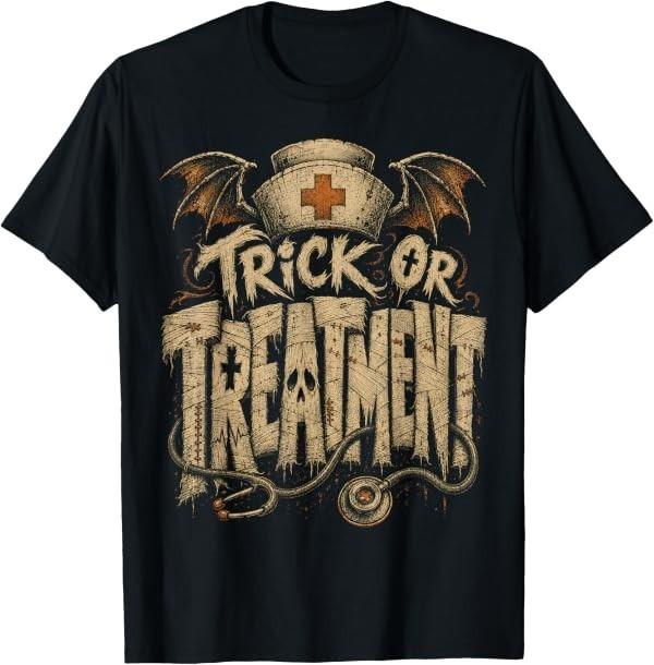 Trick or Treatment Shirt Funny Doctor Shirt Halloween Nurse T-Shirt