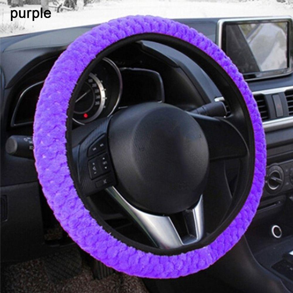 Теплый Мех Автомобильный Интерьер Шерстяной Жемчужный Велюр Авто Мягкая Шерсть Зима Чехол на Руль