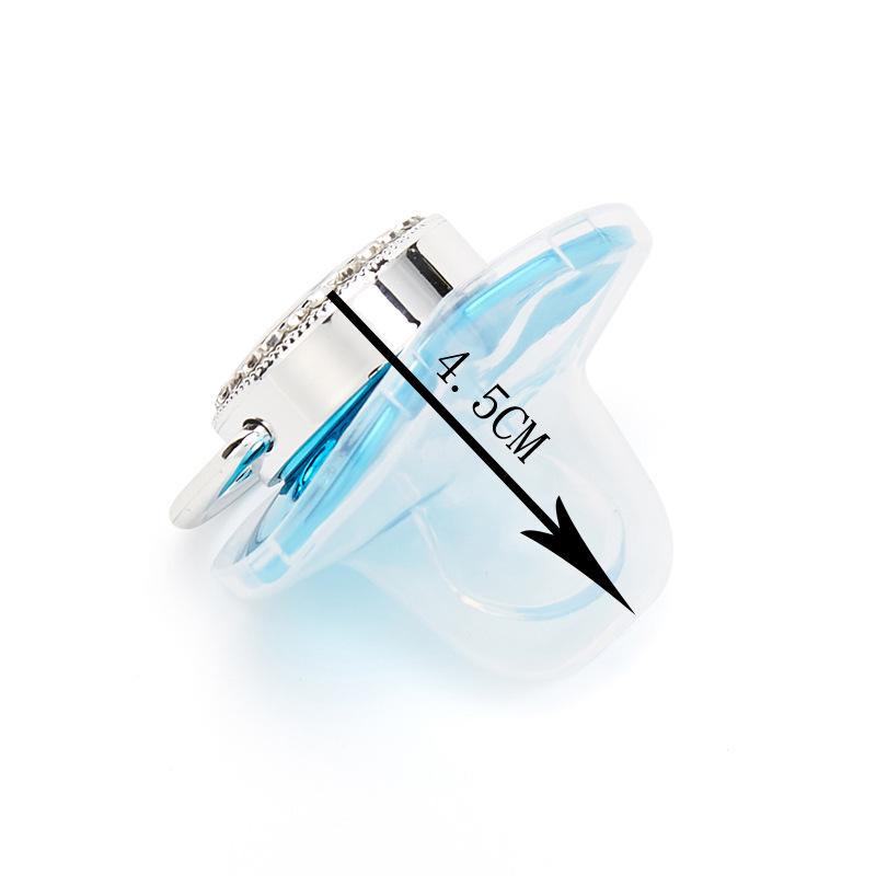 Соска-пустышка с бриллиантами и зажимом в виде цыганского флага