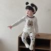 A Kids Thermal Underwear Set Cartoon Cotton Homewear 3-8 Years Old