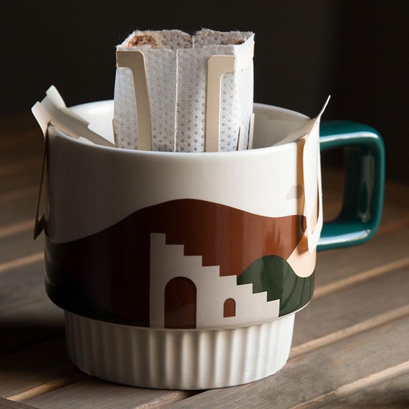 Кофейная чашка Morandi, керамическая кружка в стиле ретро для кофе, чашка для воды, чашка для завтрака, эффектная чашка с цветком, подарочная кофейная чашка