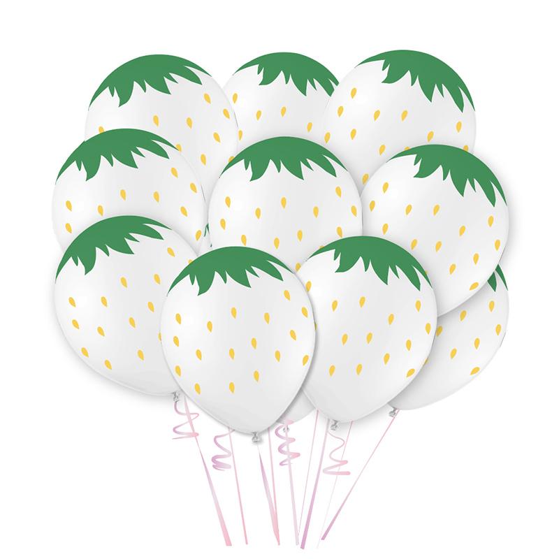 12 шт. тема дня рождения клубника латексные шары фрукты летние украшения для вечеринки реквизит для съемки день рождения украшение домашнего пространства