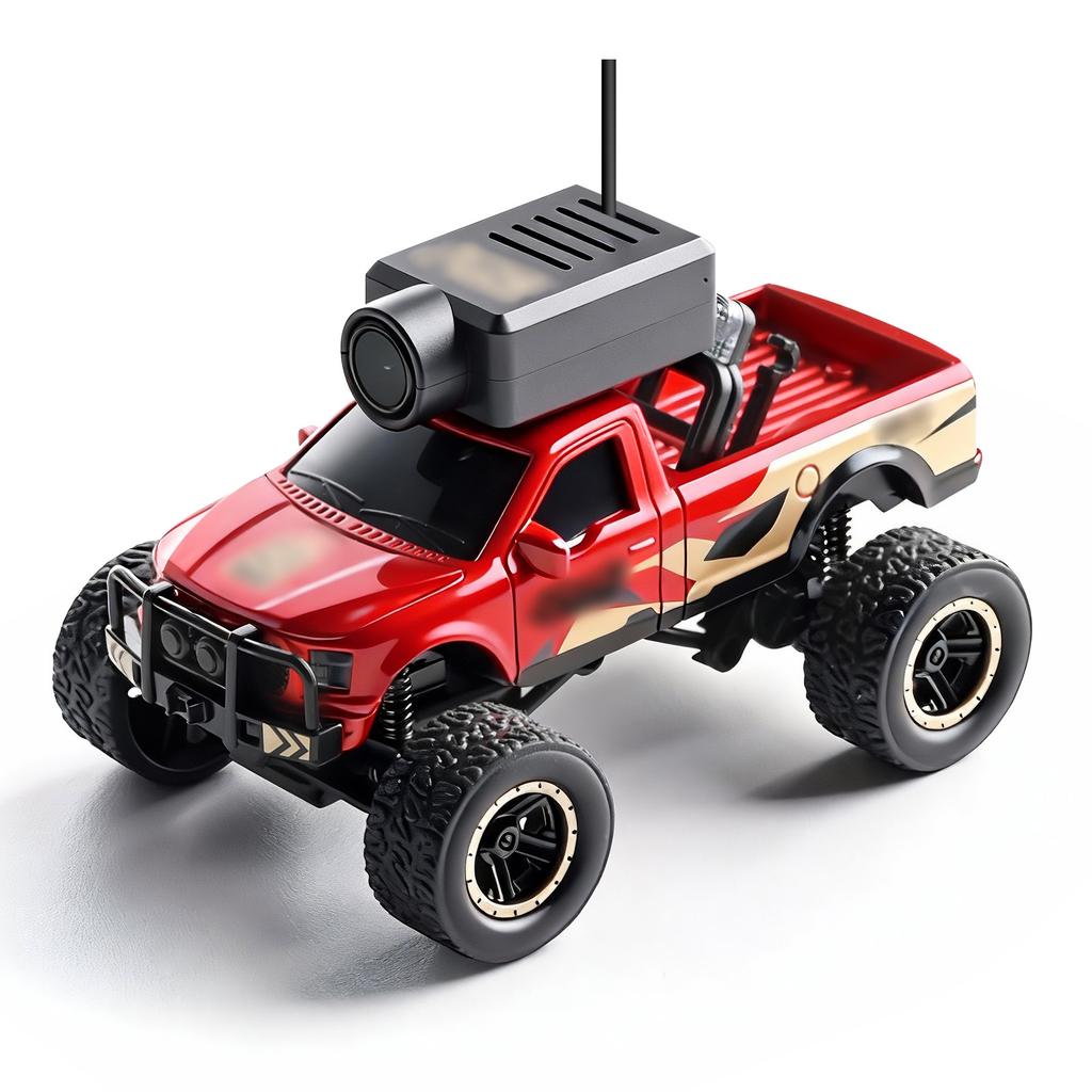 1:64 Мини Радиоуправляемая Машинка, 2.4G 4WD FPV Пульт Дистанционного Управления Внедорожник с Дисплеем, HD Камерой, Гироскопом, Светодиодными Огнями, Приложением
