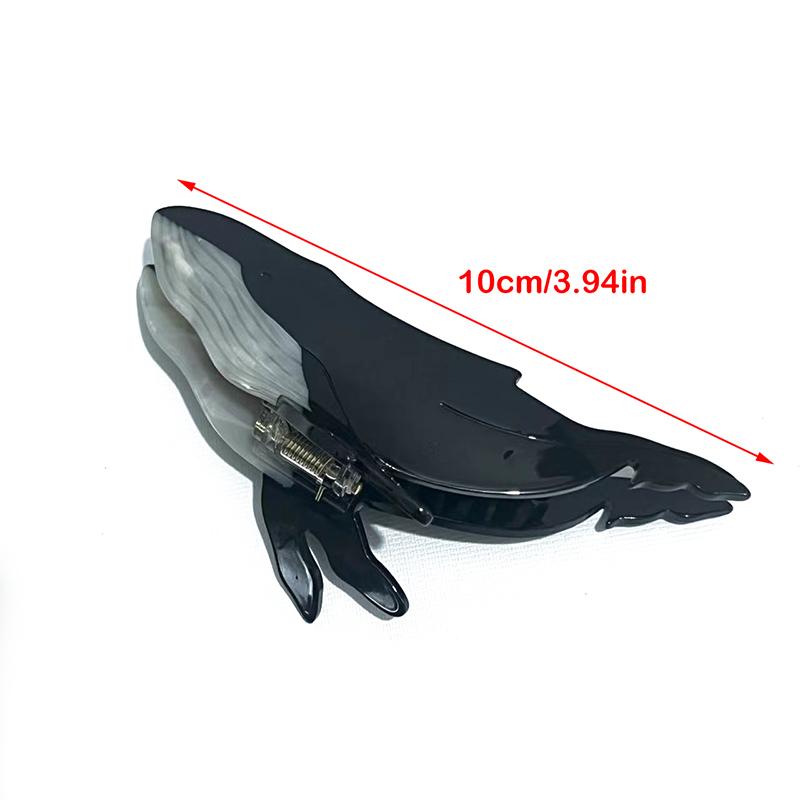 Заколка для волос с когтями, симпатичная заколка для волос из ацетата с китами, креативная заколка для волос для женщин, аксессуары для волос, головной убор