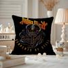 J-Judas-Priest Music Cushion Cover Anti-dustmite Pillowcase Invisible Zipper Silky Short Plush Sofa Cushion Cover
