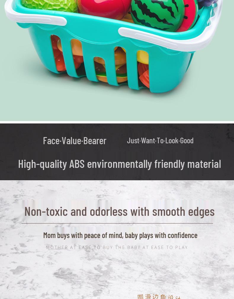 Fun Pretend Play Cut Toy Set - Kids Kitchen Vegetables & Fruits