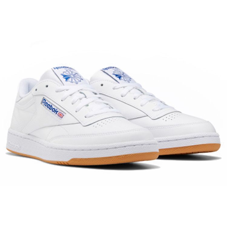 Reebok Club C 85 Белые кроссовки унисекс Royal Gum AR0459