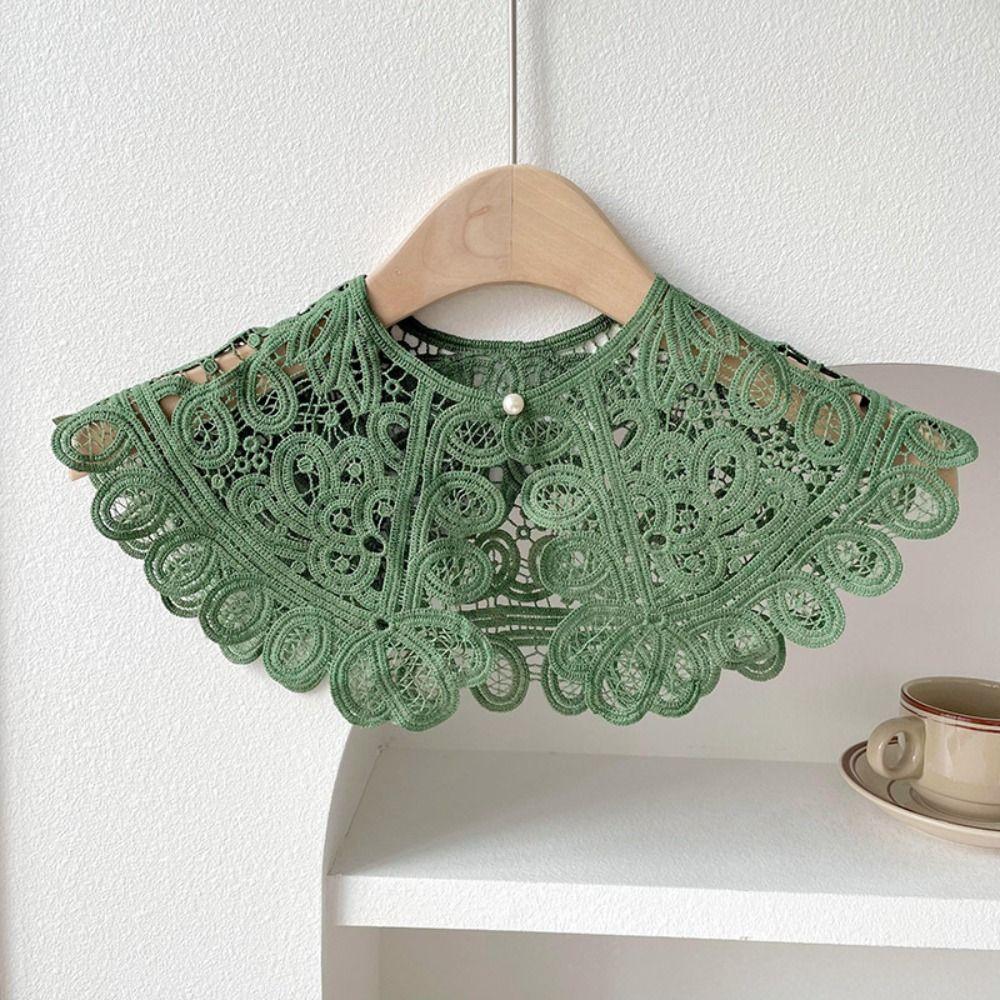 Pearl Decoration Shirt Collar Doll Collar Knitted Shawl Lace Fake Collar Clothes Accessories