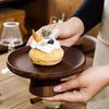 Японский деревянный поднос для торта, коробка для хранения продуктов с крышкой из стекла, кухонная коробка для хранения фруктов, торта, десерта, орехов, закусок