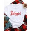 Женская спортивная футболка с коротким рукавом большого размера Babygirl