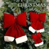 Elegant Red Christmas Bows Large Size Christmas Wreaths Bow  Festive Indoor Home Decor