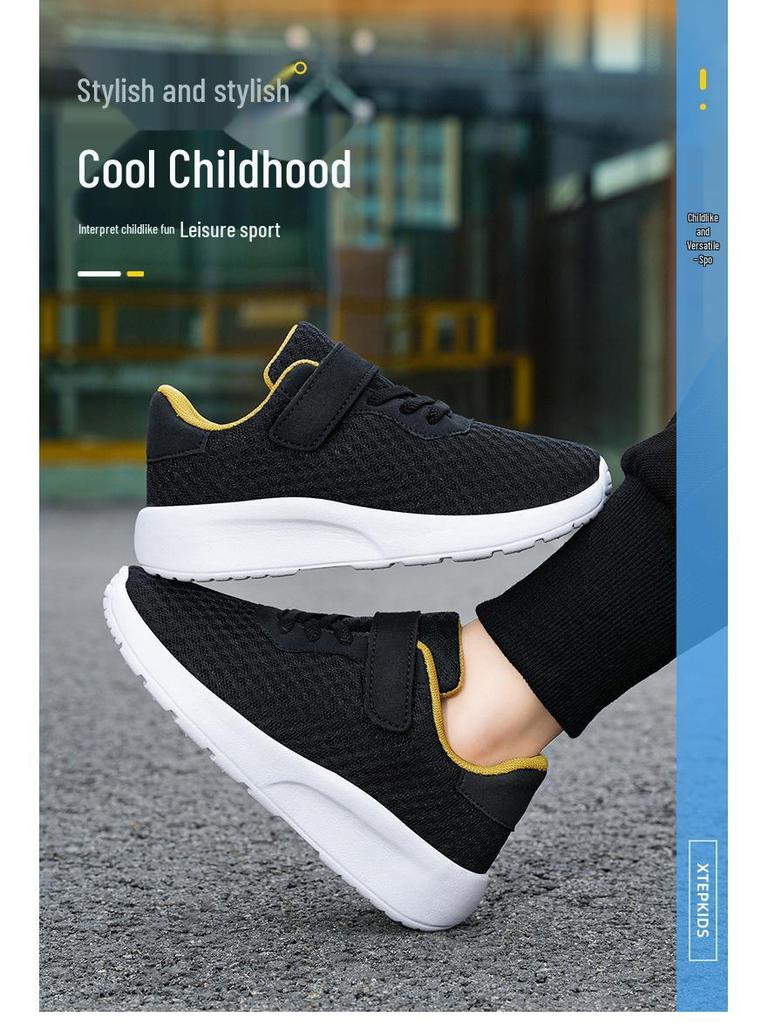 Легкие дышащие спортивные кроссовки для мальчиков и девочек, двойная сетка, возраст 7-12 лет, универсальные кроссовки для бега на весну и осень.