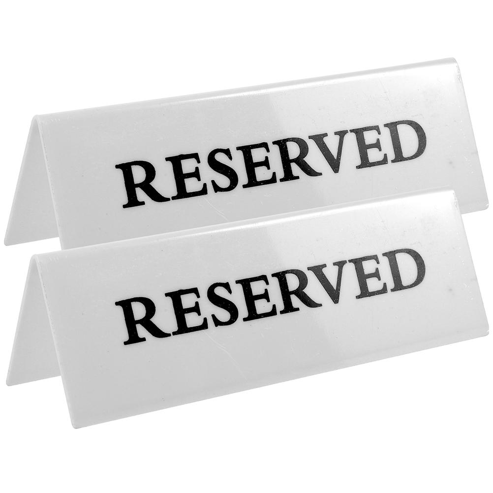 2шт акриловый знак Reserved многоразовый Reserved знак ресторанный стол Reserved знак v-образный стол Reserved
