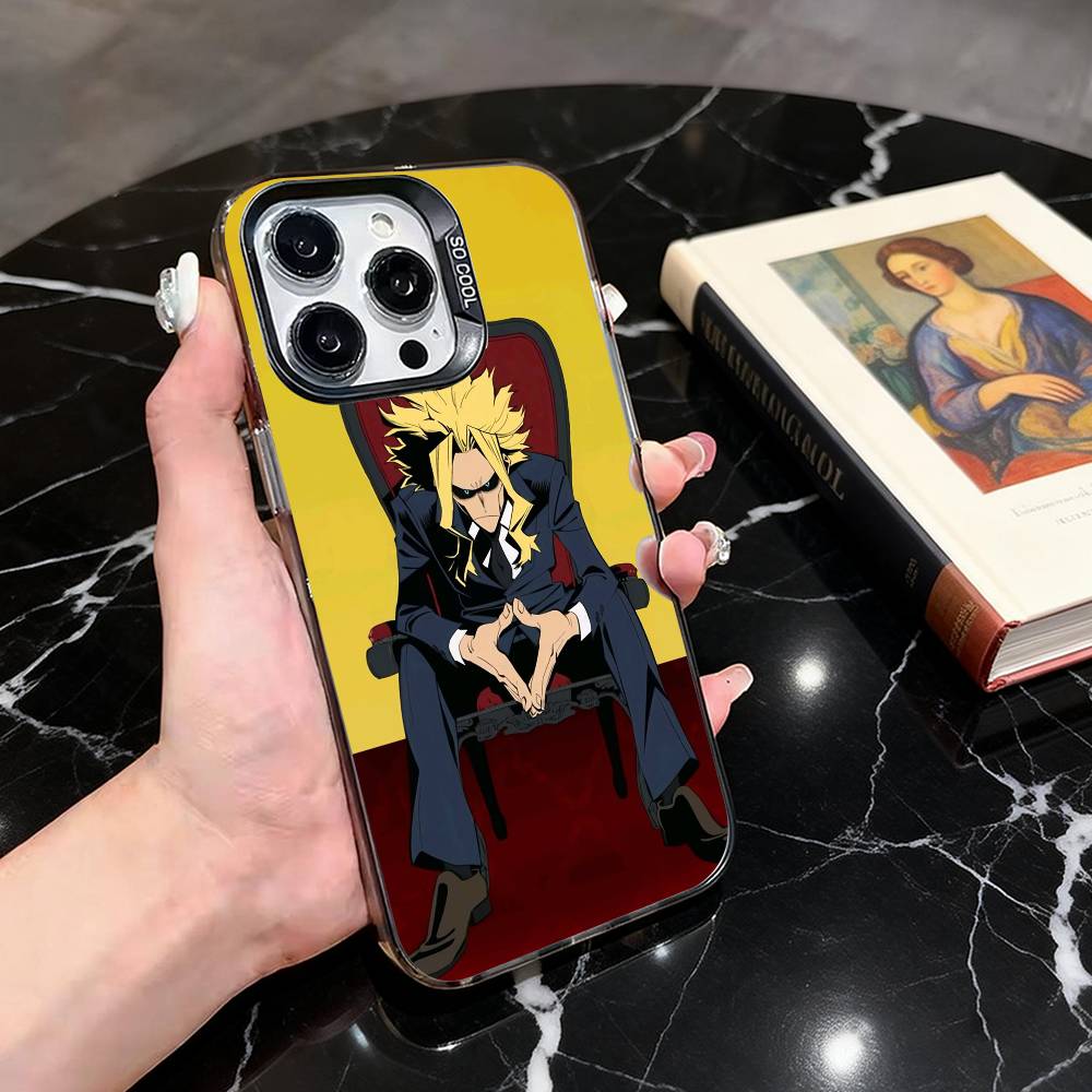 A-All M-Might T-Toshinori Y-Yagi-AMTY Phone Case For iPhone 17,16,15,14,13,12,11 Plus,Pro Max,XS,Colorful Silver Black Cover