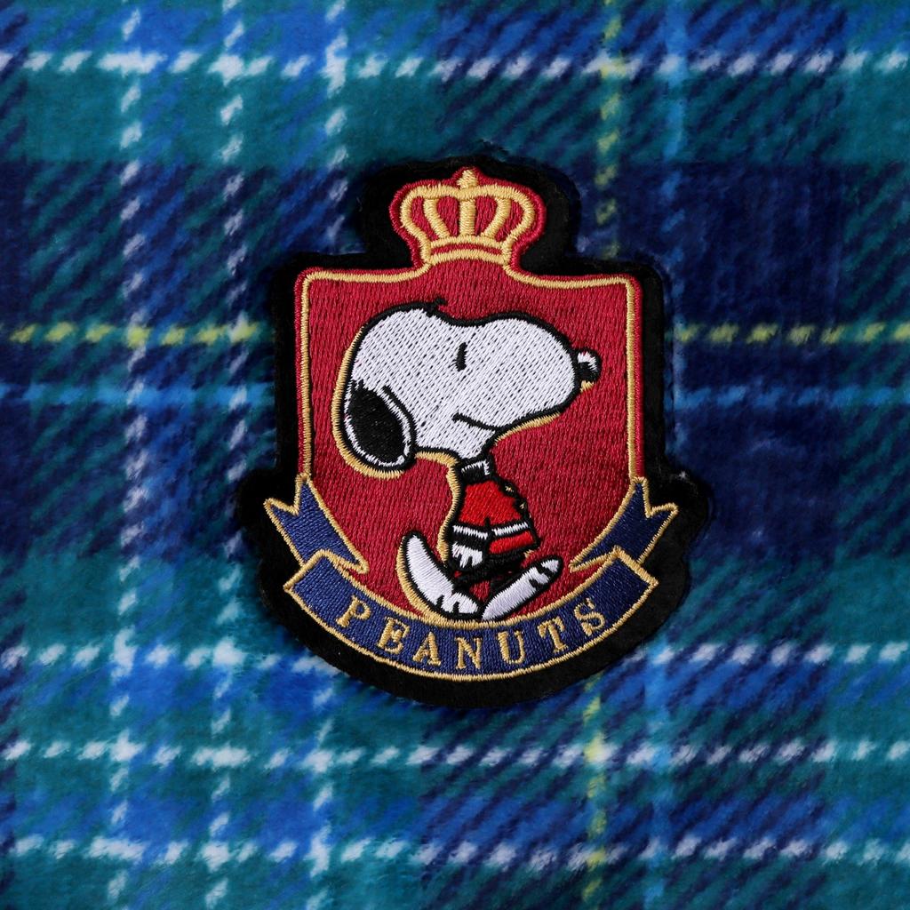 Nishikawa Snoopy Blanket 100X70cm Washable Blue FQ94407001 PN4658 Check Face Cushion-in